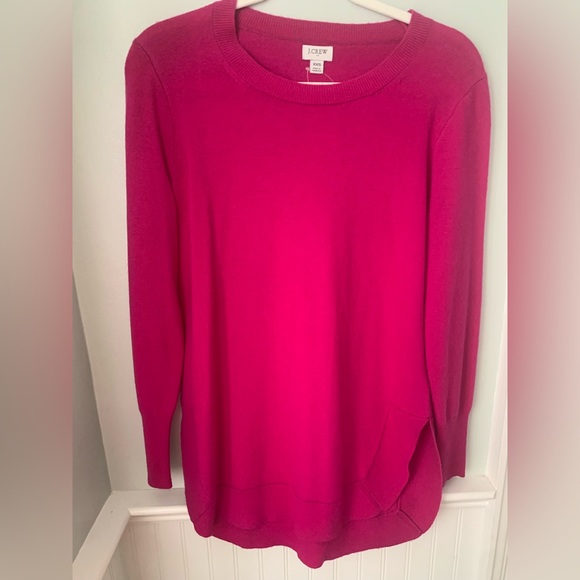 NWT JCrew Women’s Tunic Sweater in Pink Size XXS - Picture 2 of 4